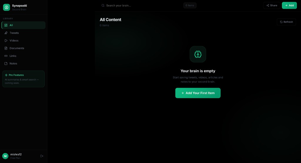 SynapseAI dashboard